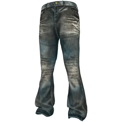 Голубые джинсы клеш