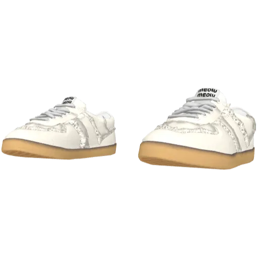 Белые кроссовки Meow Meow