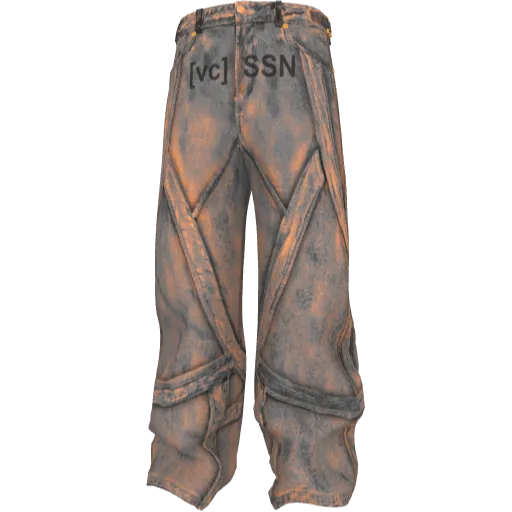 Серо-оранжевые джинсы SSN