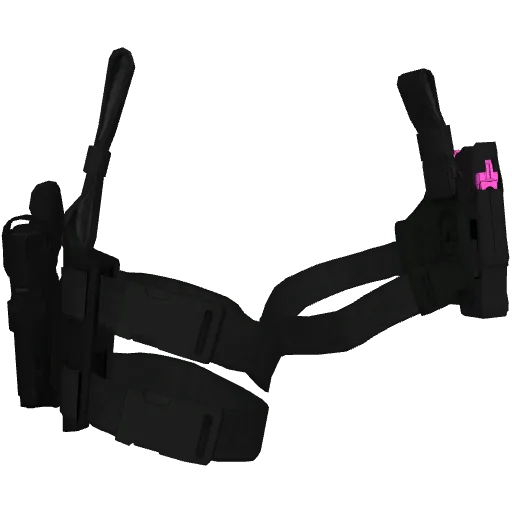 Чёрная кобура на две ноги