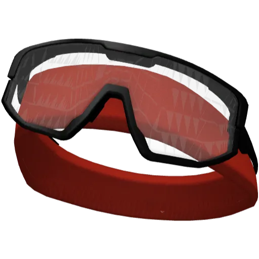 Красная повязка с черно-белыми очками