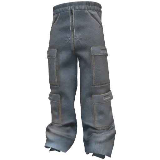 Тускло-голубые джинсовые штаны