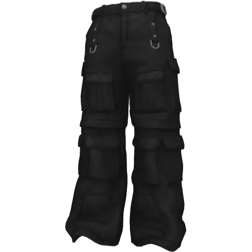 Черные широкие штаны с карманами