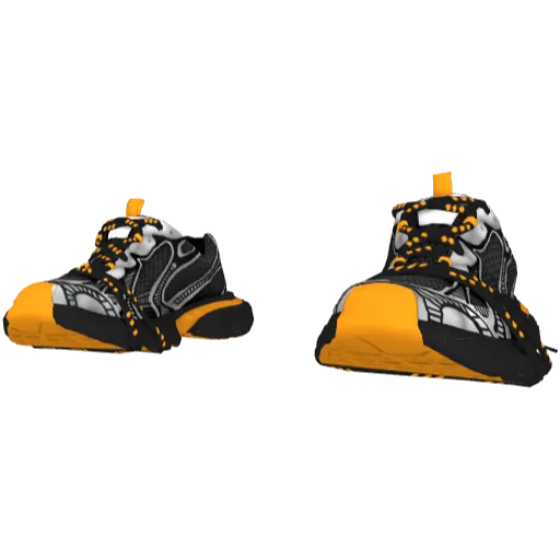 Черно-желтые кроссовки Balemciaga