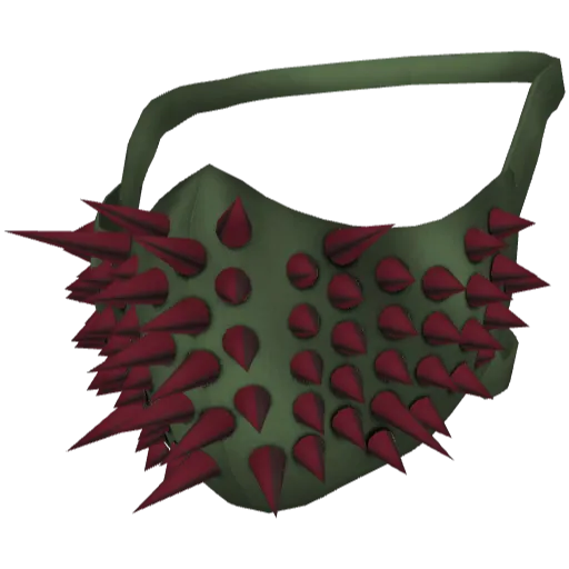 Зеленая маска с шипами