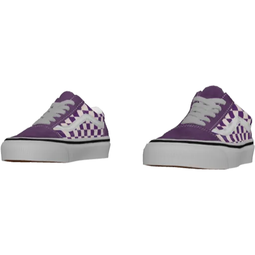 Фиолетовые кеды в шашку Waves