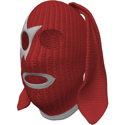 Красная маска с ушами