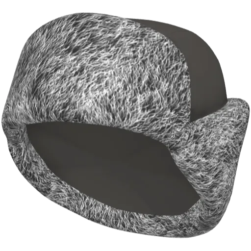 Серо-белая меховая шапка