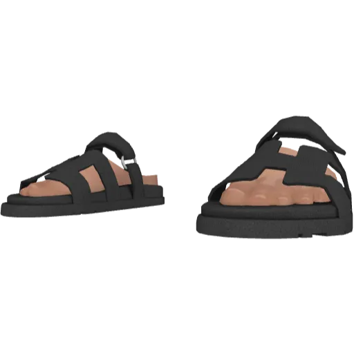 Черные тапочки HEMES