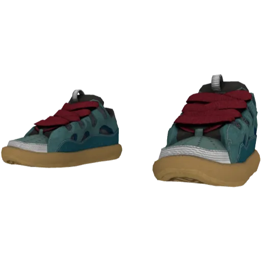 Голубые дутые кеды