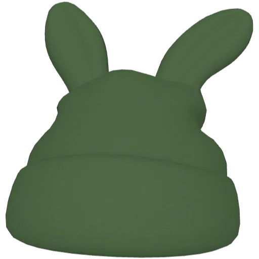 Зеленая меховая шапка с ушами