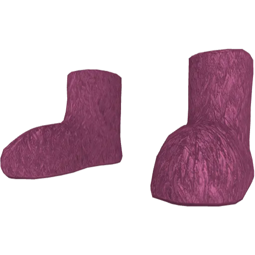 Розовые пушистые сапоги