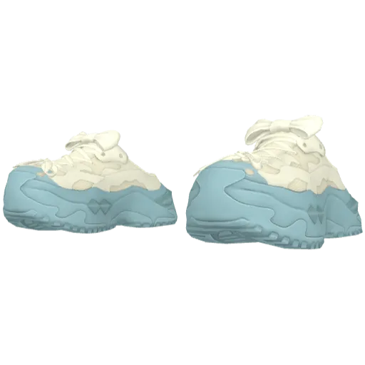 Голубые с белым кроссовки FELA