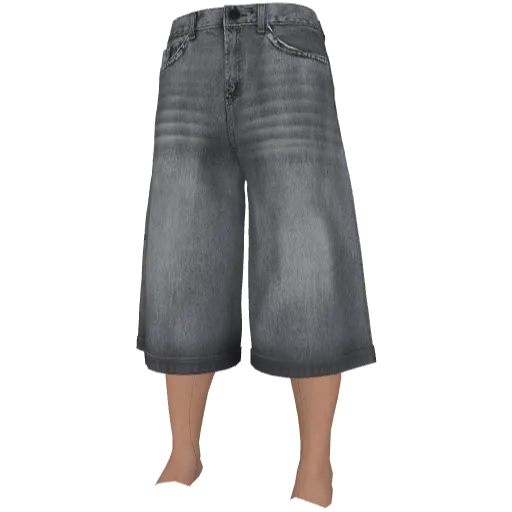 Серые джинсовые шорты без ремня