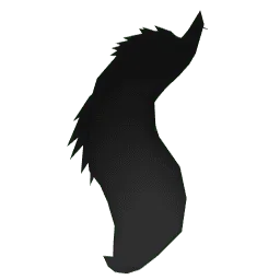 Черный цветной хвост