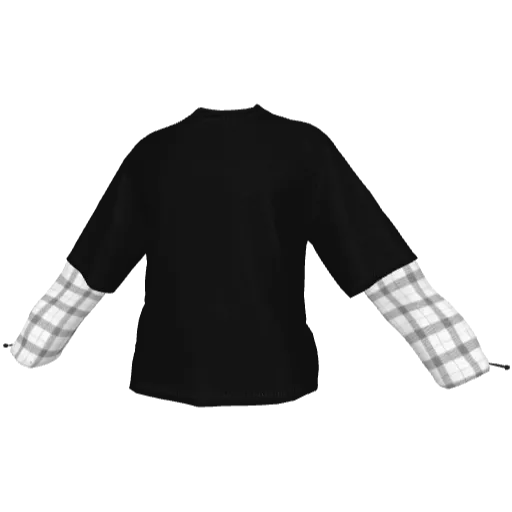 Кофта с рубашкой в клетку - Вариант 2