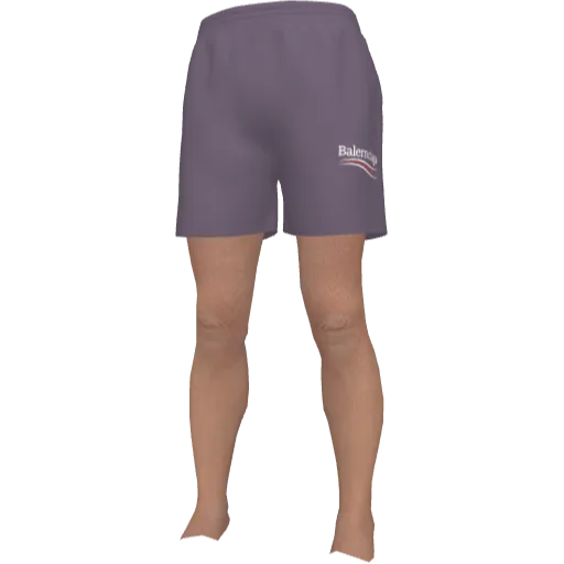 Фиолетовые короткие шорты Balemciaga