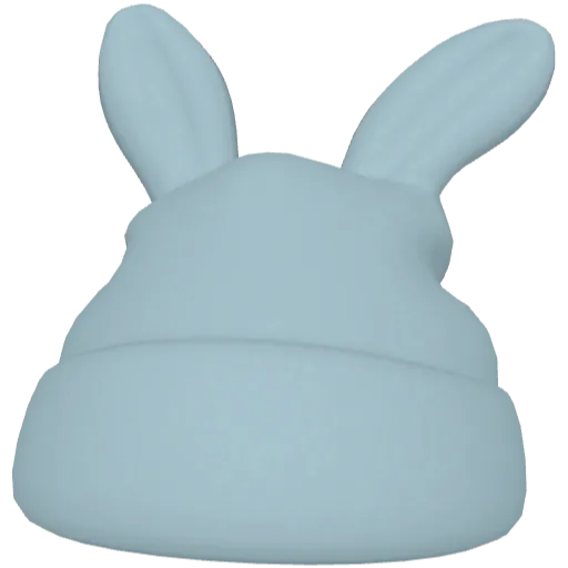 Голубая меховая шапка с ушами