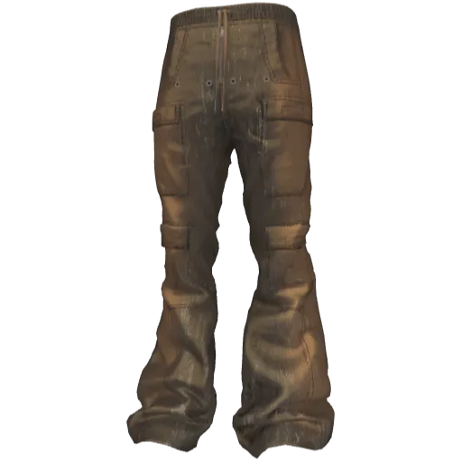 Коричневые с принтом джинсы Rick Onens