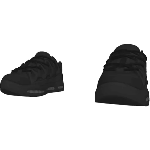 Черные дутые кеды D3