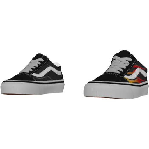 Черные кеды пламя Waves