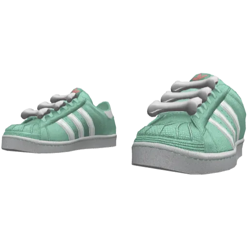 Светло-зеленые кроссовки Adibas с костями