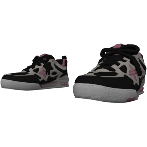 Черно-розовые кеды LA