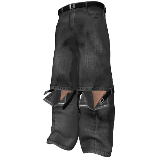 Серые джинсы с прорезом