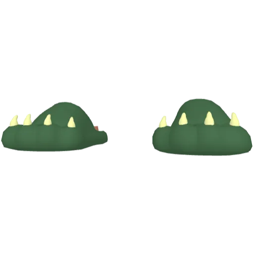 Зеленые тапочки в виде лап