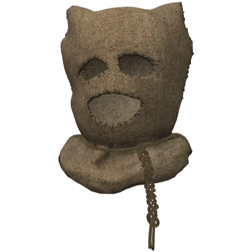 Бежевая маска из мешка