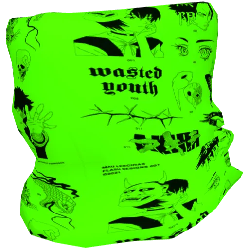 Зеленый высокий шарф