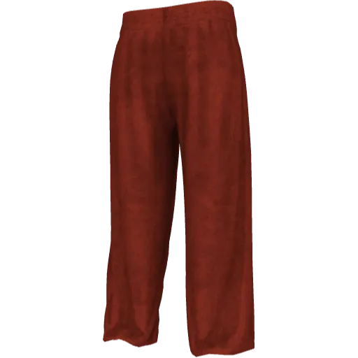 Темно-оранжевые бархатные штаны
