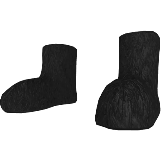 Черные пушистые сапоги