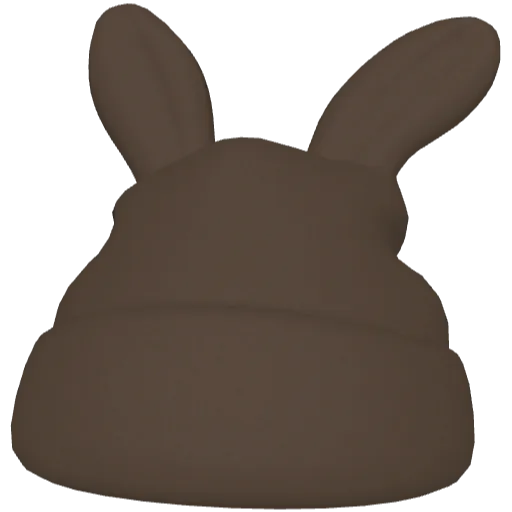 Коричневая меховая шапка с ушами