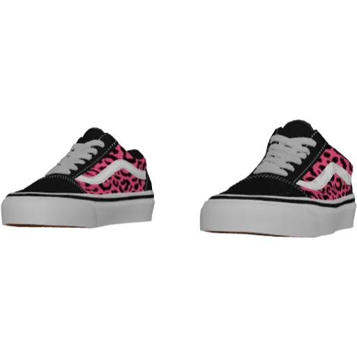 Розово-леопардовые кеды Waves