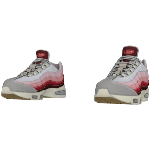 Бело-красные кроссовки Nice Flow Max 95