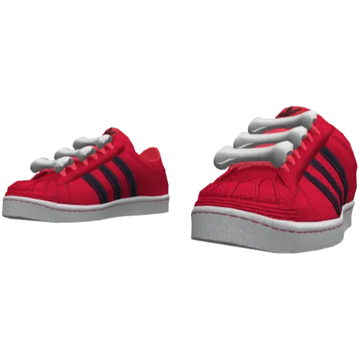 Красные кроссовки Adibas с костями