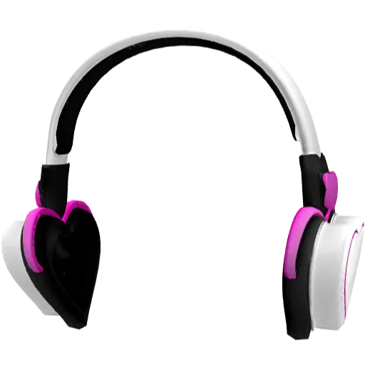 Бело-розовые наушники