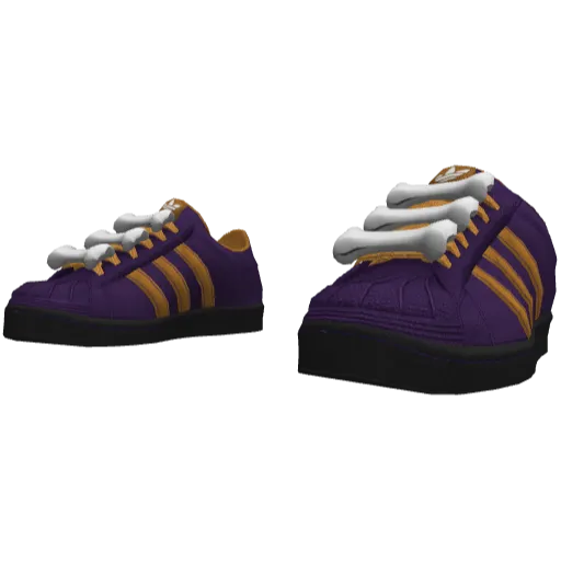 Фиолетовые кроссовки Adibas с костями