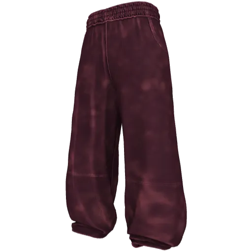 Бордовые широкие спортивные штаны с принтом