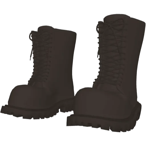 Темно-коричневые высокие ботинки Balemciaga