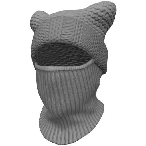 Белая маска с ушами