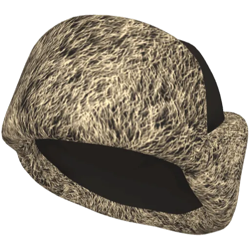 Серо-бежевая меховая шапка