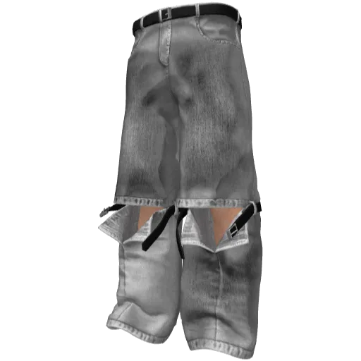 Светло-серые джинсы с прорезом