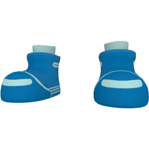 Синие большие ботинки