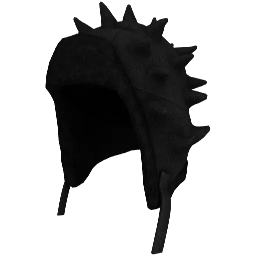 Черная шапка с шипами