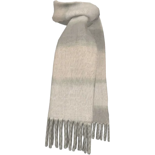 Белый полосатый шарф