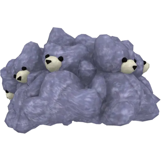 Сереневая меховая шапка с мишками