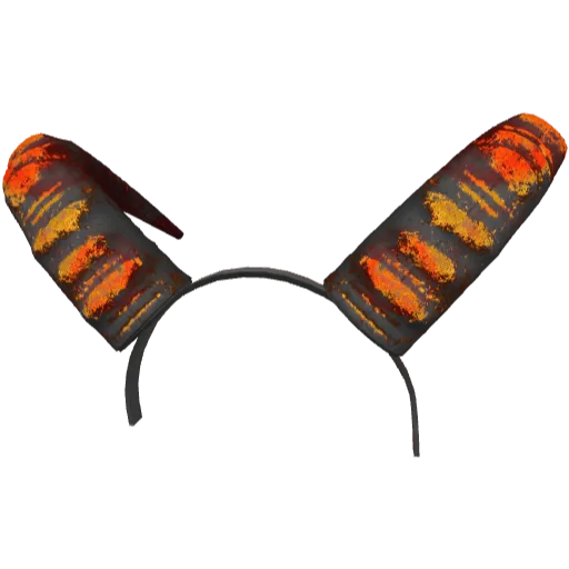 Черные с оранжевым рога