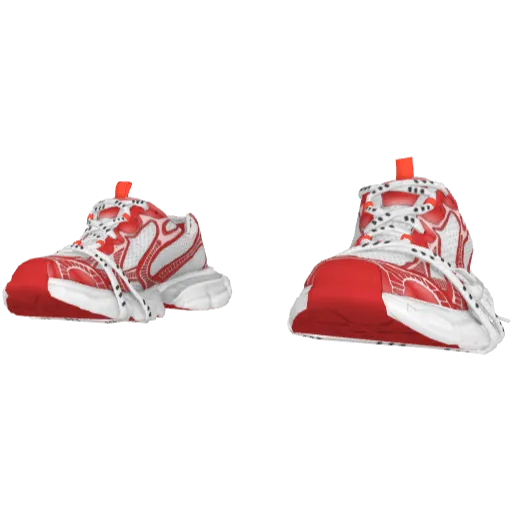 Бело-красные кроссовки Balemciaga (Luminoforo)